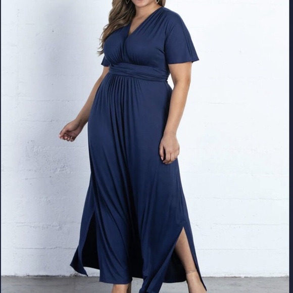 Kiyonna Dresses & Skirts - New Kiyonna Size 2X Vienna Maxi Dress Navy Blue